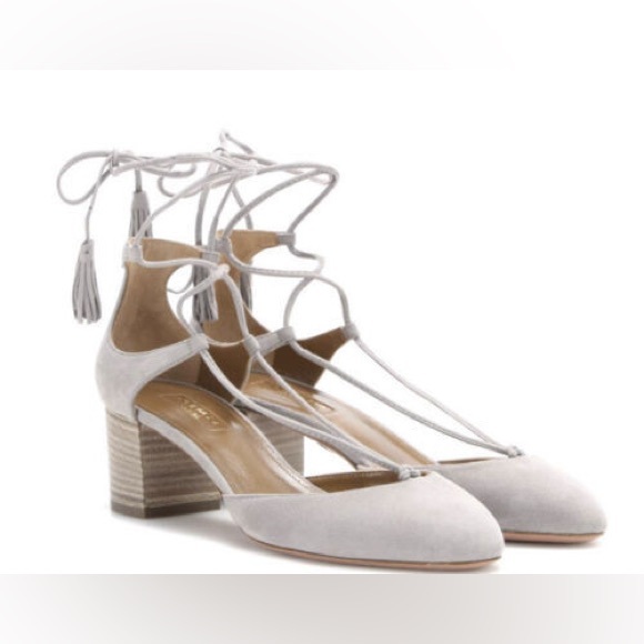 Aquazzura Shoes - Aquazzura. Suede Tassel Accents D'Orsay Pumps • size 36
